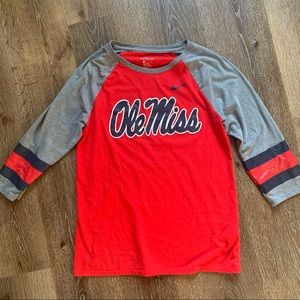 Nike Ole Miss 3/4 sleeve